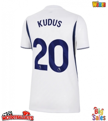 Tottenham Hotspur Mohammed Kudus #20 Replica Home Stadium Shirt for Women 2026-27 Short Sleeve